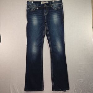 BKE Denim Jeans Dakota Women's Size 30 Long Boot Cut Stretch Dark Wash 30x33.5